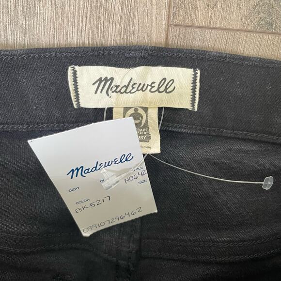 Madewell Kick Out Full Length Black Frost Denim Trendy Jeans US Women's 26 - Picture 5 of 7